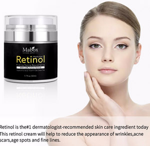 MABOX Retinol 2.5% Moisturizer Face Cream and Eye Hyaluronic Acid Vitamin E Best Night and Day Moisturizing Cream