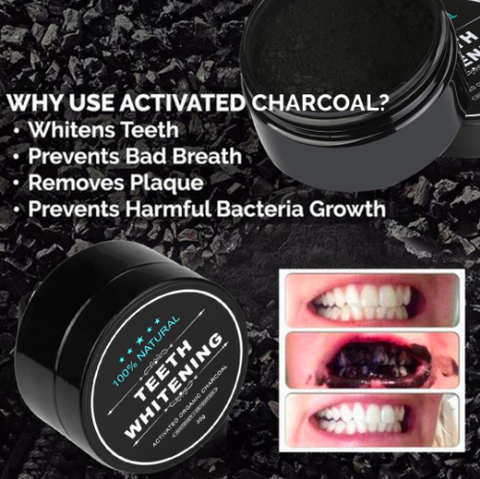 Image of Natural activated charcoal teeth whitening